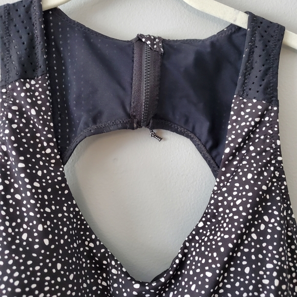 NIKE Women's Water Dots Keyhole One-Piece Swimsuit Black & White Size XL NWT $92 - Picture 6 of 16